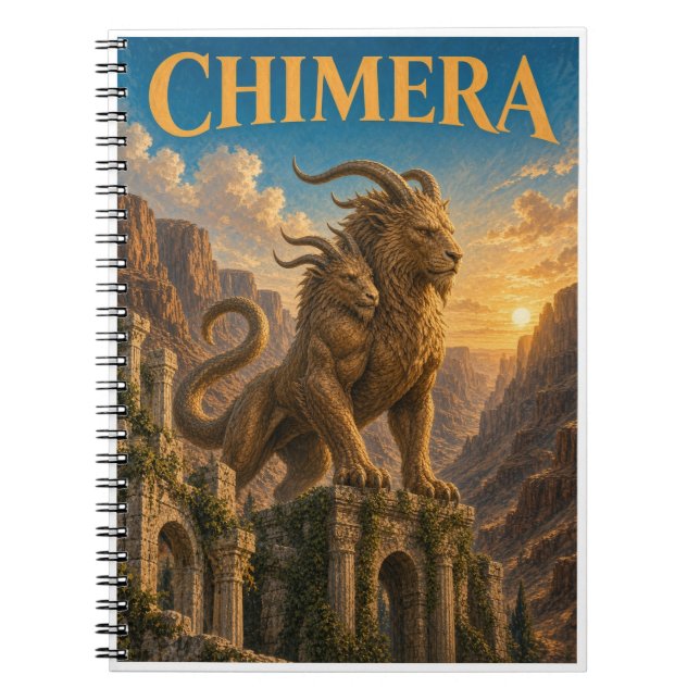 Chimäre, Gothic-Fantasy-Monster Notizblock (Vorderseite)