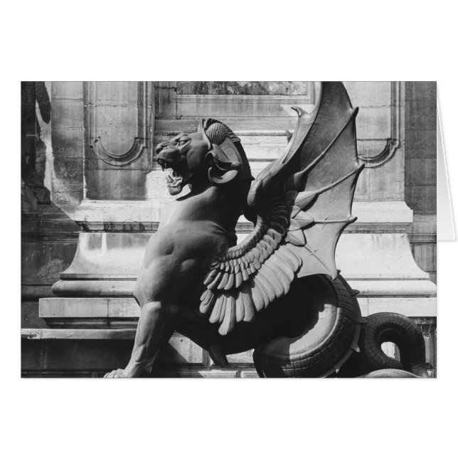 Chimera aus dem Brunnen St. Michel, Paris (Vorderseite (Horizontal))