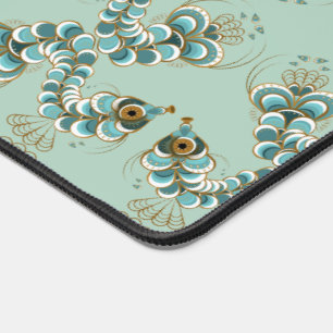 Chimera - Peacock Seahorse Pistachio Desk Mat