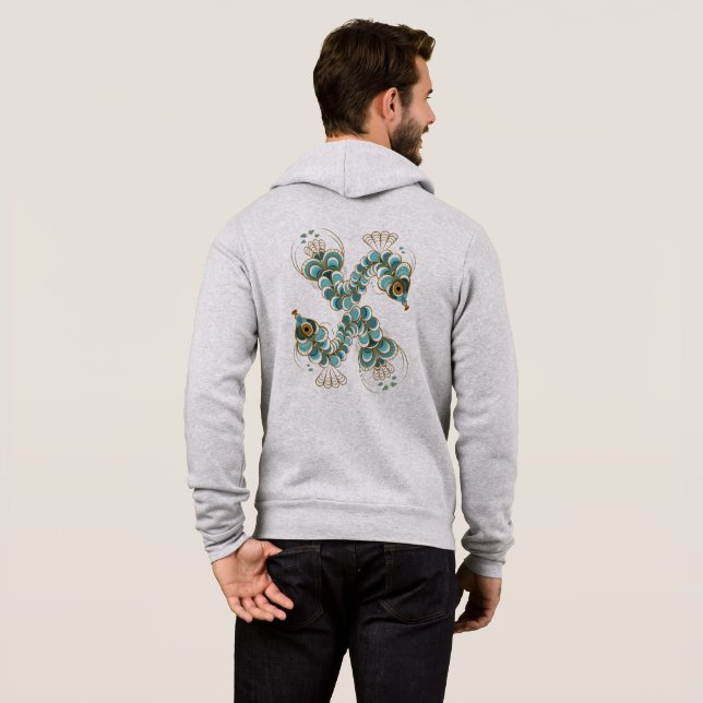 Chimera - Peacock Seahorse Unisex Sweat - shirt à  (Dos entier)