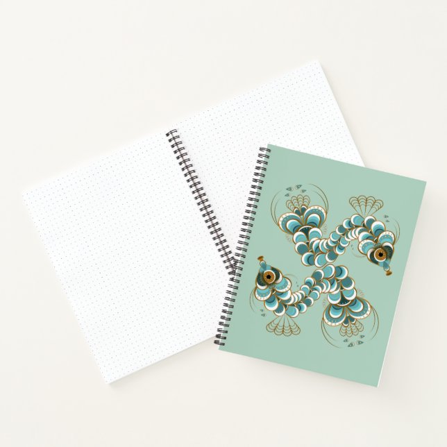 Chimera - Peacock-Seepferd-Notebook Notizbuch (Innenseite)