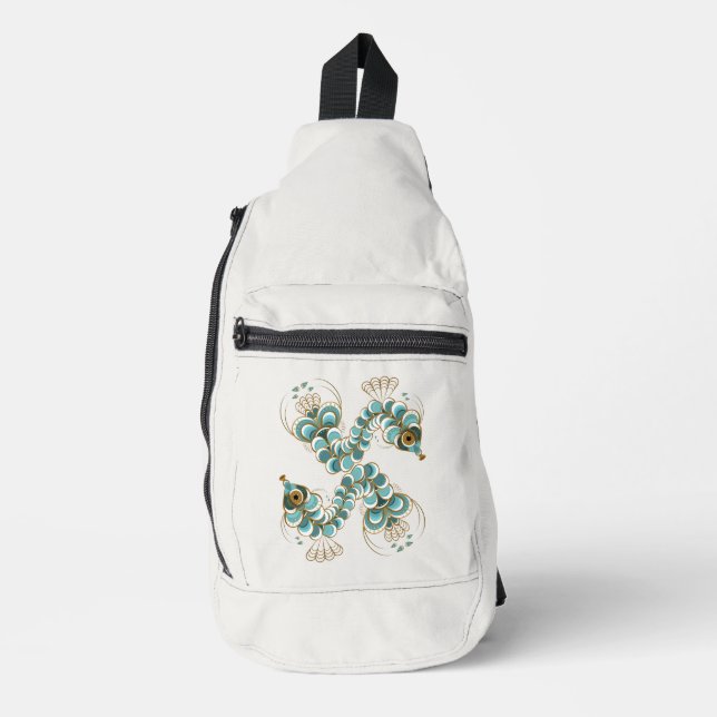 Chimera - Pfau Seepferd Sling Bag (Vorderseite)