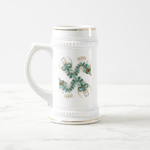 Chimera - Pfau Seepferd Stein Bierglas