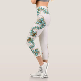 Chimera - Pfauen Seepferd Hochwaisted Capris