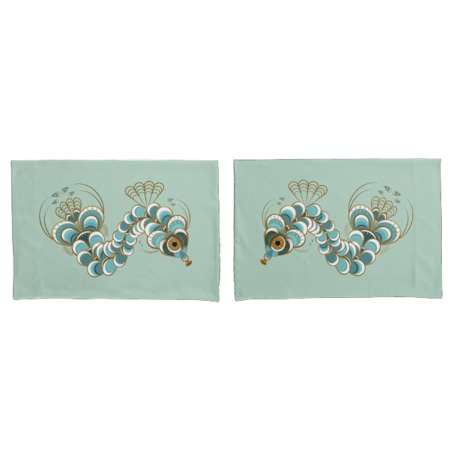 Chimera - Pfauenstandardpillowcases Kissenbezug (Vorderseite-Set)