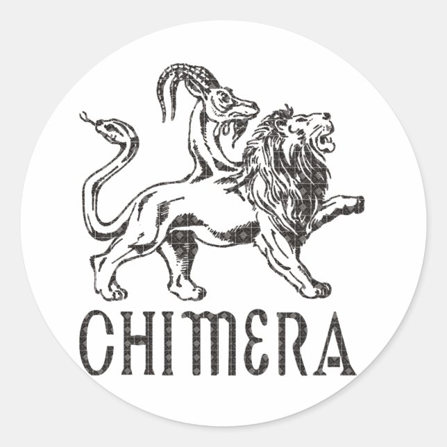 Chimera Runder Aufkleber (Vorderseite)