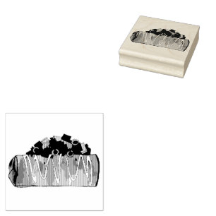 Chimichanga Tex Mex Southwestern Burrito Arizona Gummistempel