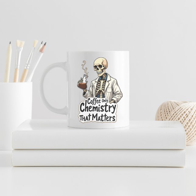 Chimie du café Squelette Mug (Créateur téléchargé)