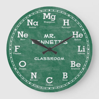 Chimie Science Chalkboard Horloge personnalisée