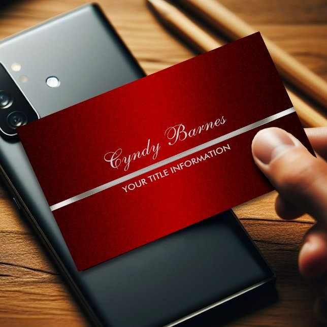 Chimmer rouge avec Carte de visite en argent (Créateur téléchargé)