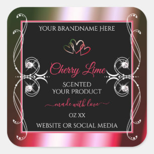 Chimmery Rouge et Vert Produits Étiquettes Bijoux 