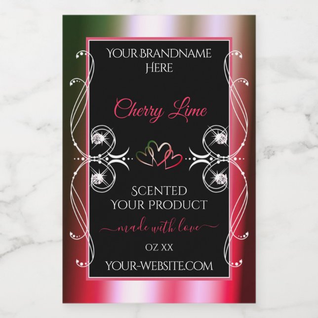 Chimmery Rouge et Vert Produits Étiquettes Bijoux  (Étiquettes simples)