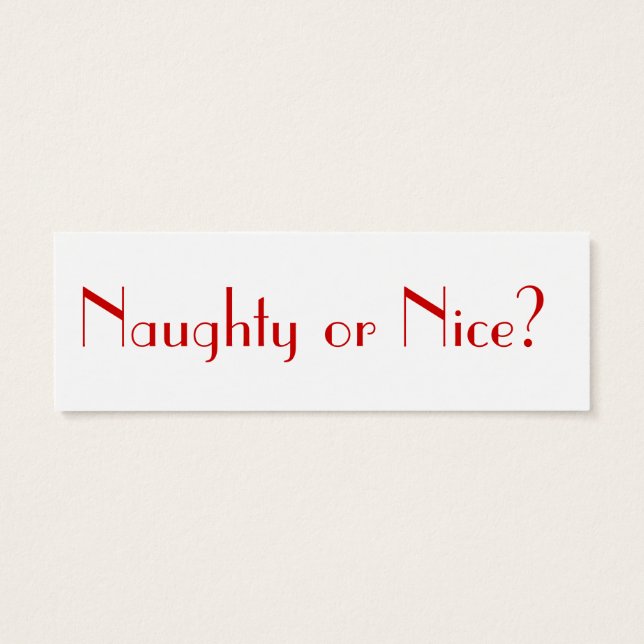 Chimney Père Noël LOVE Note - Naughty ou Nice ? (Dos)