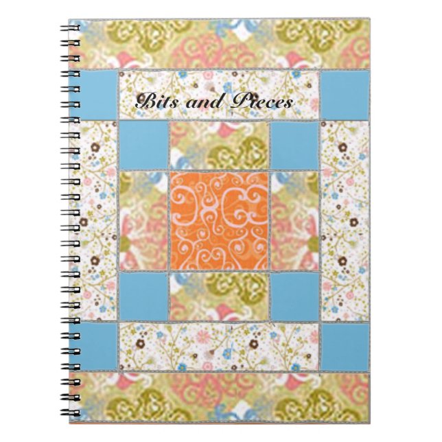 Chimney Quilt Blockmuster individuelles Notebook Notizblock (Vorderseite)