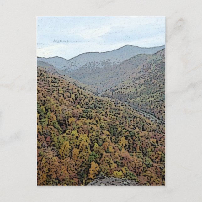 Chimney Rock Area Mountains Postkarte (Vorderseite)
