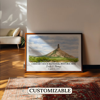 Chimney Rock National Historic Site Nebraska Poster