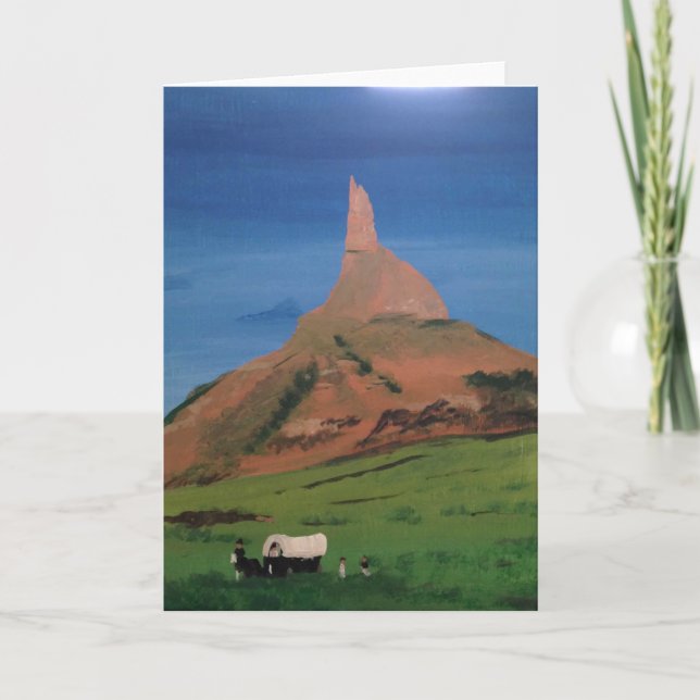 Chimney Rock Nebraska Blank Grußkarte Karte (Vorderseite)