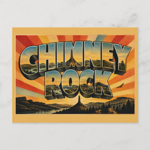 Chimney Rock Nebraska Sandstein-Spitze Tal Kunst Postkarte