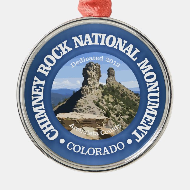 Chimney Rock (NM) Ornament Aus Metall (Vorne)