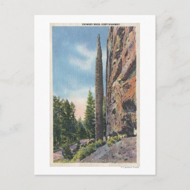Chimney Rock on Cody Highway, Montana View Postkarte (Vorderseite)