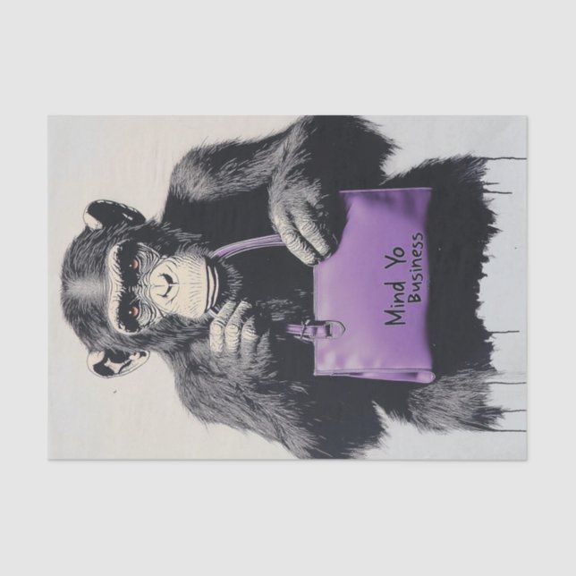 Chimp Business8 Seidenpapier (Vorderseite)