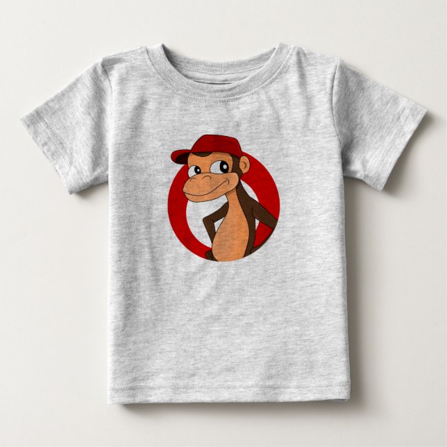Chimp Cartoon Baby T - Shirt (Vorderseite)