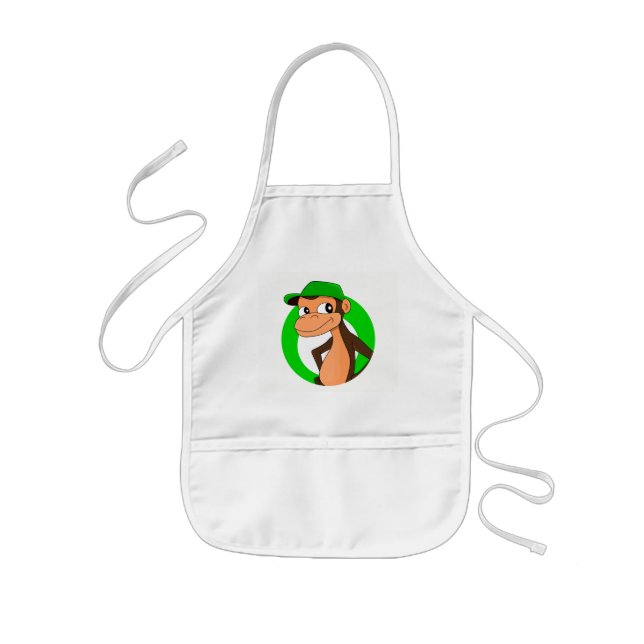 Chimp Cartoon Kinderschürze (Vorne)