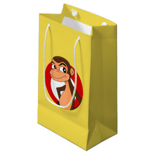 Chimp Cartoon kleine Geschenktasche Geschenktüte