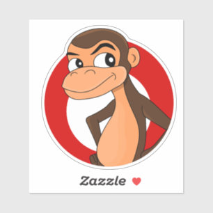 Chimp-Cartoon, kundenspezifisch geschnitten Vinyl- Aufkleber