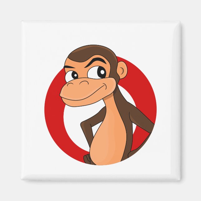 Chimp-Cartoon-Magnet Magnet (Vorne)