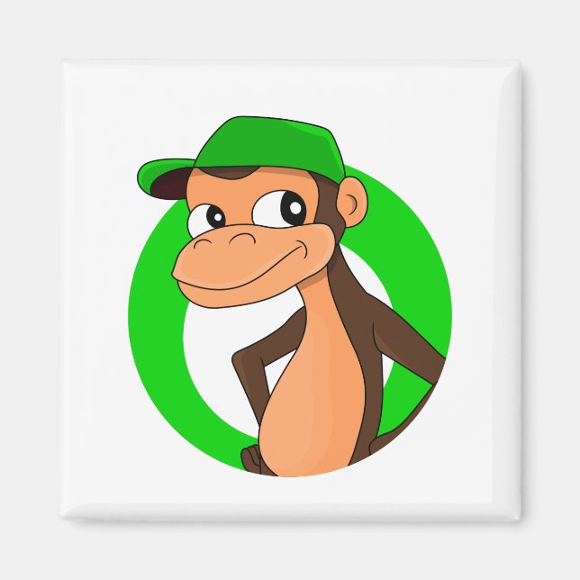 Chimp-Cartoon-Magnet Magnet (Vorne)