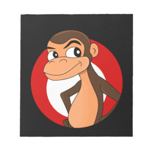 Chimp-Cartoon-Notizblock Notizblock
