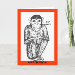 Chimp Geburtstagkarte. Karte