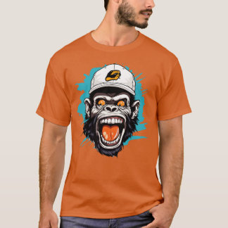 Chimp mit Baseballhut T-Shirt