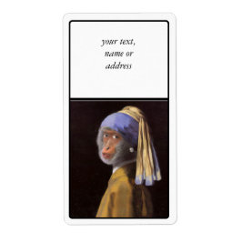 Chimp mit Perlenohrring