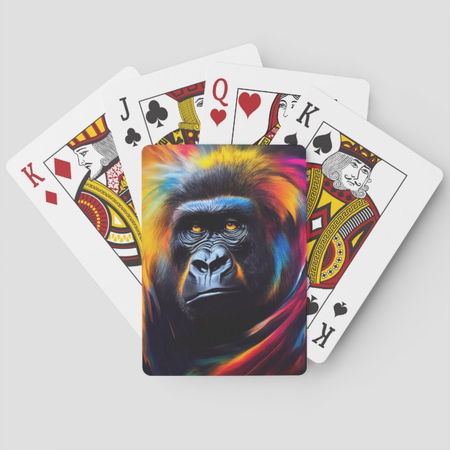 Chimpanzee Ape Animal Discovery Adventure Nature Spielkarten (Rückseite)