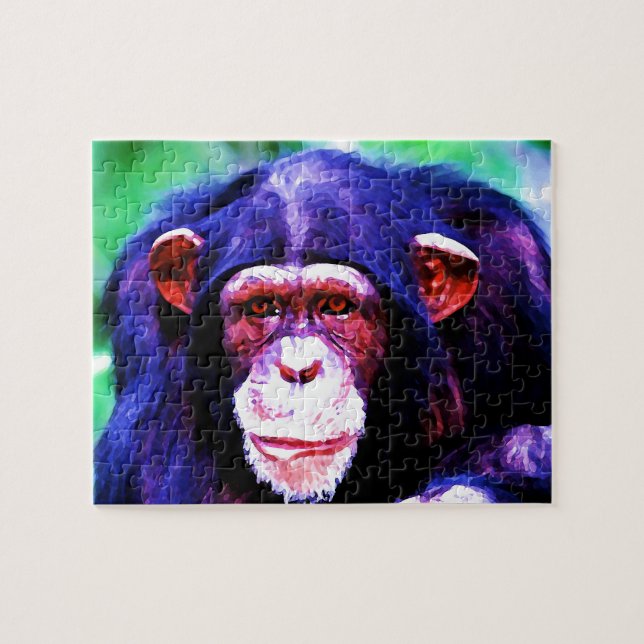 Chimpanzee - Art İllustration Malerei (Horizontal)