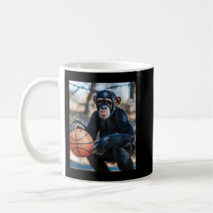 Chimpanzee Basketball Affe Funny Graphic Kaffeetasse