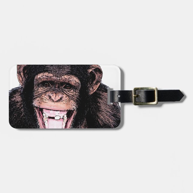 Chimpanzee Gepäckanhänger (Vorderseite horizontal)