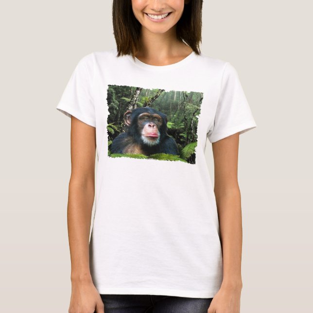 ChIMPANZEE II Faune Art & Poème T-shirt (Devant)