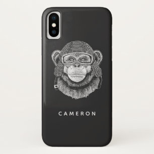 Chimpanzee Motorradfahrer Name hinzufügen Case-Mate iPhone Hülle