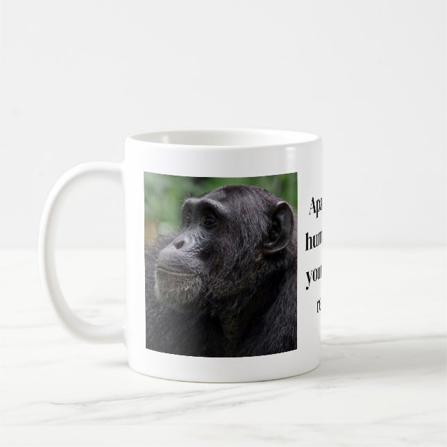 Chimpanzee themed coffee mug (Gauche)
