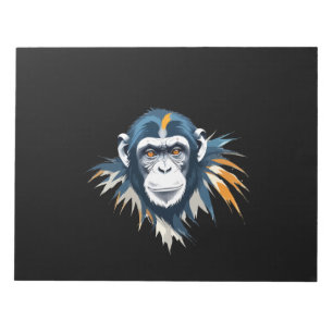 Chimpanzee Vector Art mit lebhaften Farben Notizblock