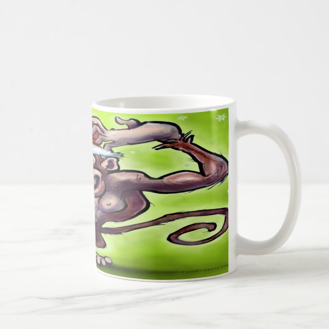 Chimpanzee Weihnachten Kaffeetasse (Rechts)