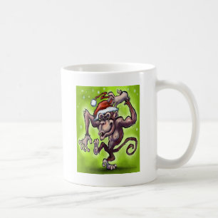 Chimpanzee Weihnachten Kaffeetasse