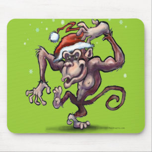 Chimpanzee Weihnachten Mousepad