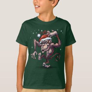 Chimpanzee Weihnachten T-Shirt