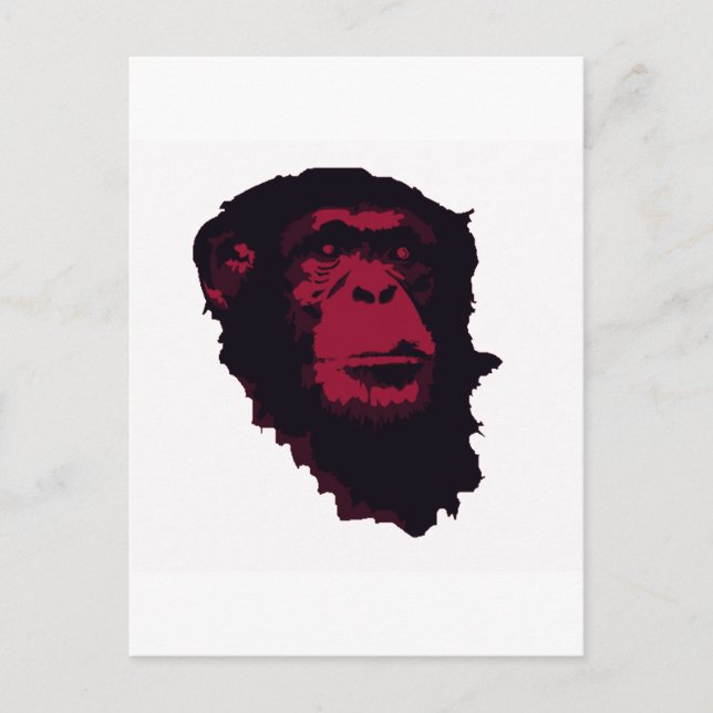 CHIMPANZEN SIND PHANTASTISCH POSTKARTE (Vorderseite)