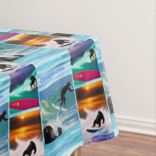 Chimpanzés Surf Photo Collage, Nappe