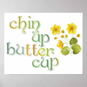 Chin herauf Butterblume-Plakat Poster